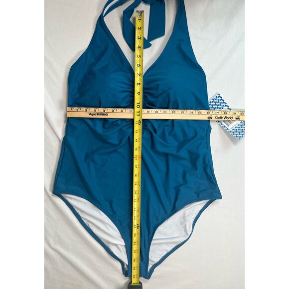 Sun & Sea Swimsuit One Piece Blue Size 20‎ NWT Tie Neck - Picture 11 of 11